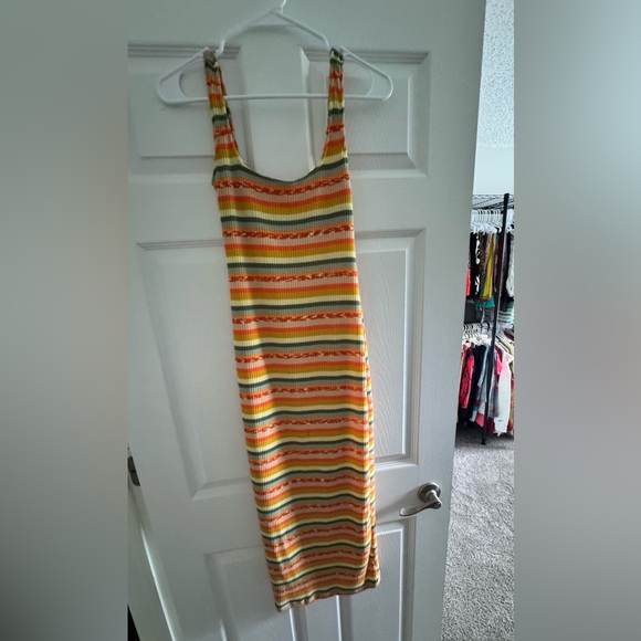 Colorful Striped Sleeveless Dress - Picture 1 of 1